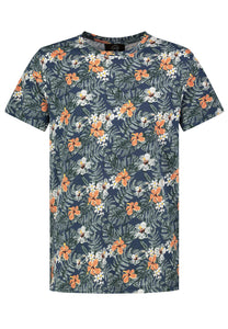 Pad&Pen | PPGino Tee | Tropical old navy-red