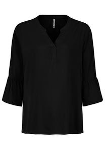 Authentic | 3/4 Bluse Basic | Black