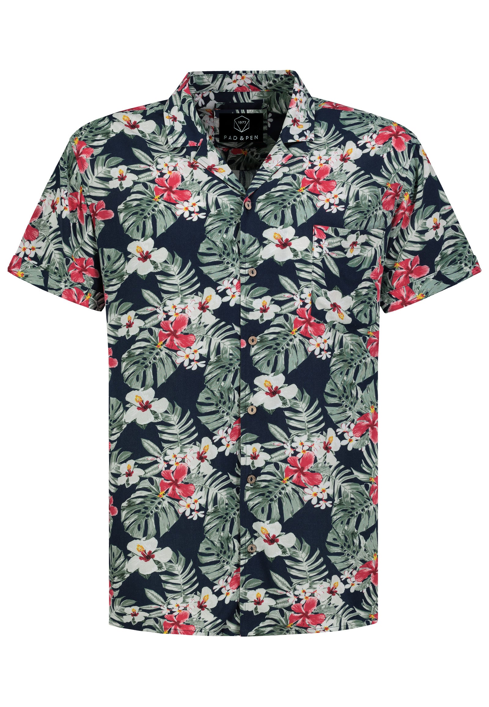 Pad&Pen | PPTIMUR Hemd | Tropical old navy-red
