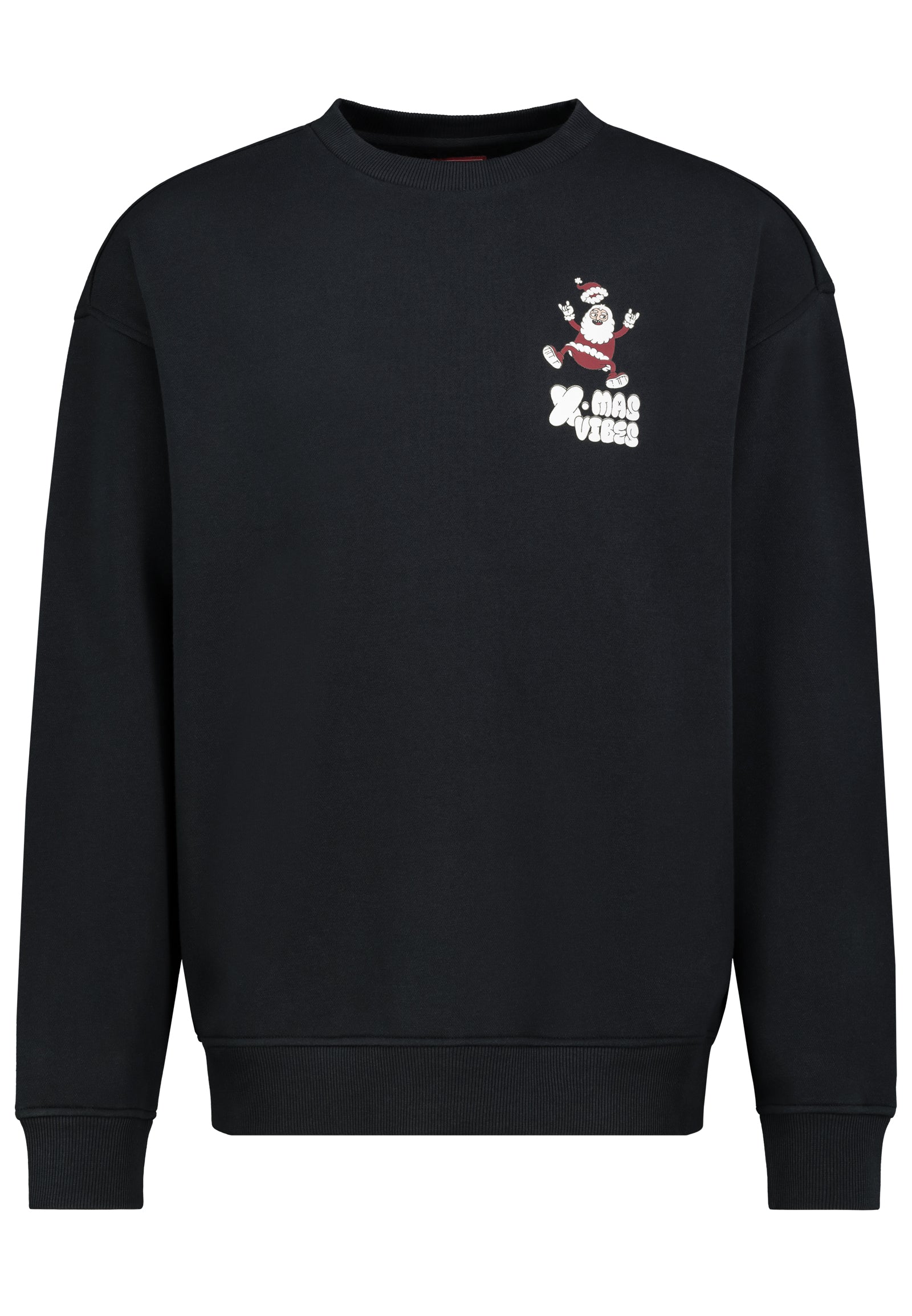 Sublevel | Christmas Sweatshirt Rundhals | Black