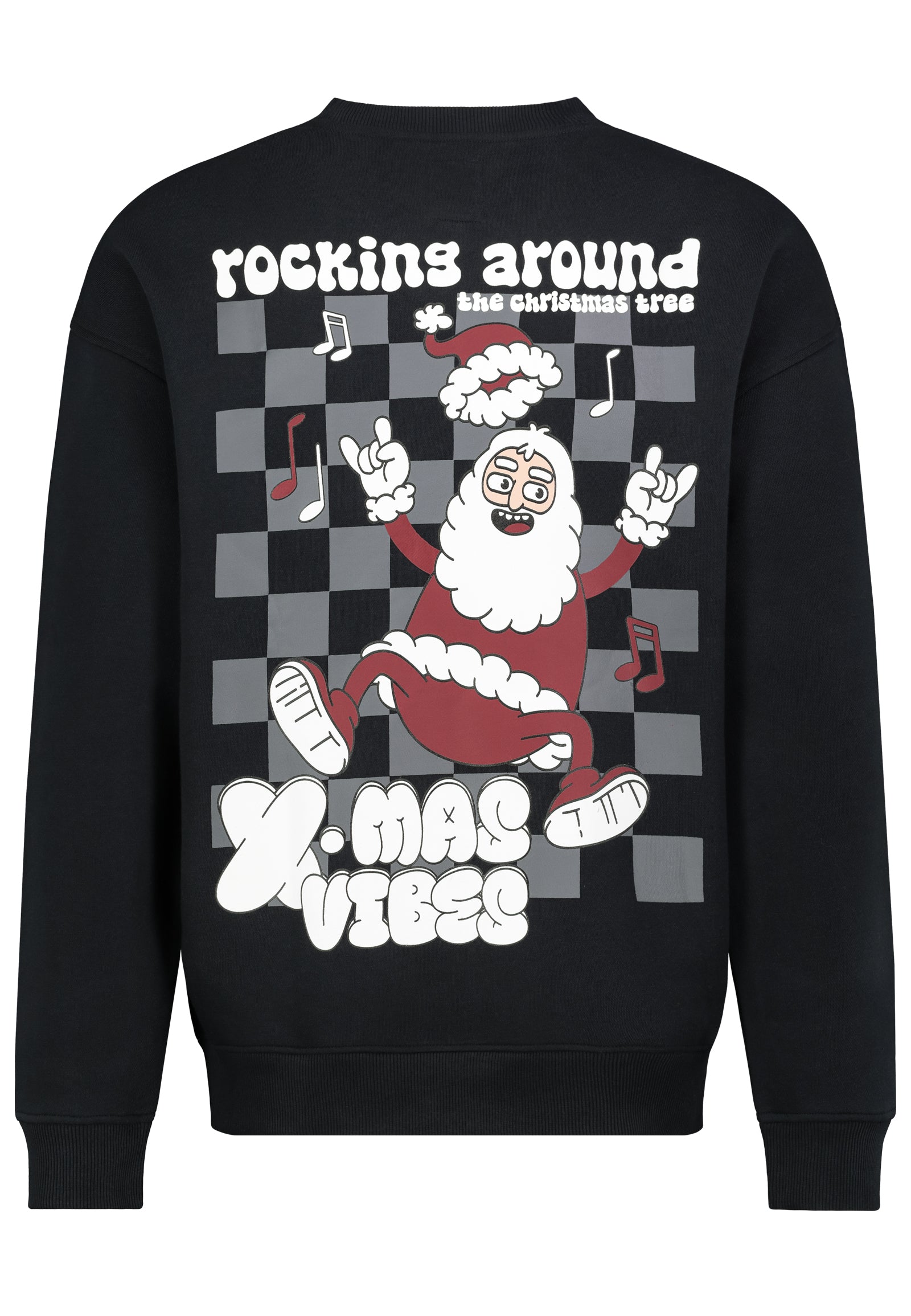 Sublevel | Christmas sweatshirt crew neck | Black