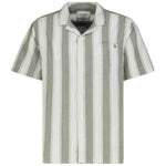 Lade das Bild in den Galerie-Viewer, Sublevel | Kurzarm Streifenhemd | 0504 oliv-khaki
