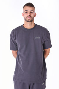 Kleinigkeit | T-Shirt Roundcut "Sticki Micki" | 517 aspahlt grey