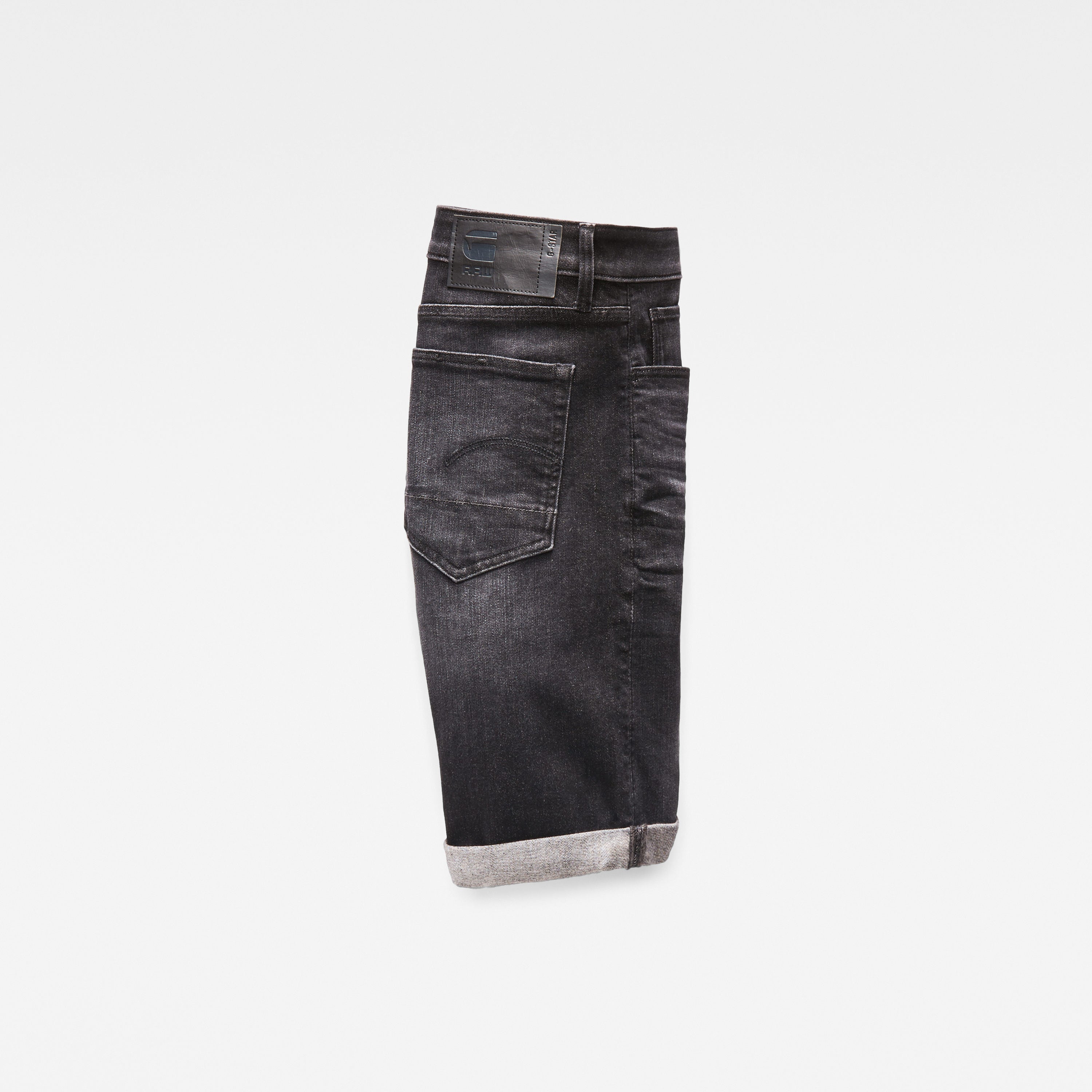 G-Star | 3301 Slim Denim Shorts | 9887 medium aged grey