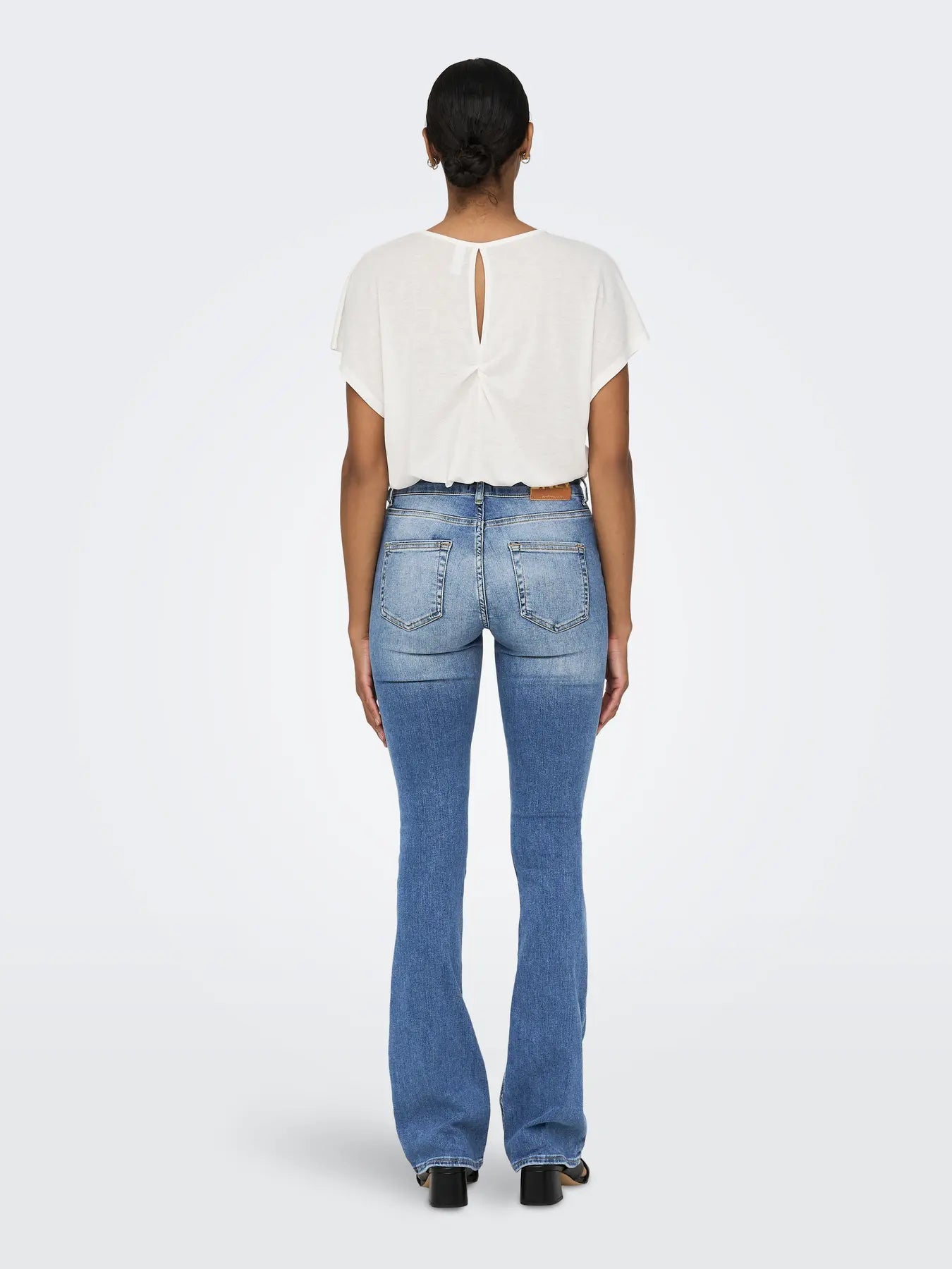 Only | BLUSH Mittlere Taille Ausgestellt Jeans | 902 hellused