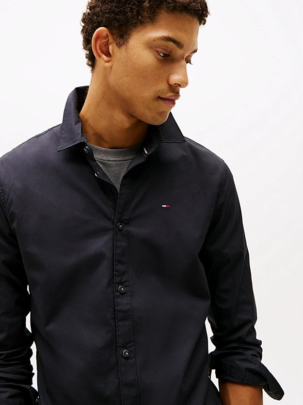 Tommy Jeans | Slim Fit Stretch Shirt | Black