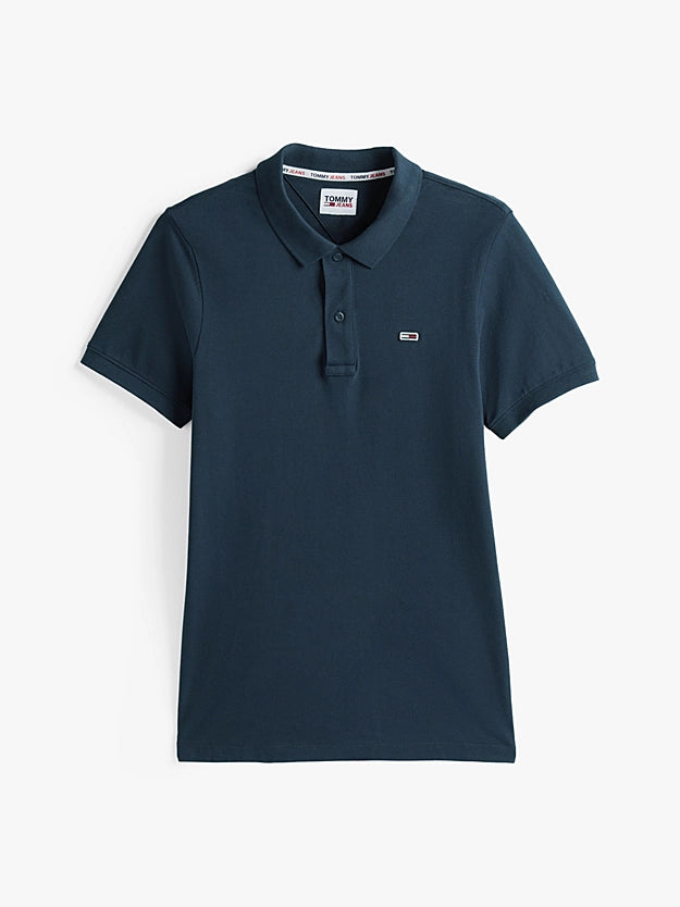 Tommy Jeans | Slim Fit Poloshirt aus reiner Bio-Baumwolle | C87 NAVY