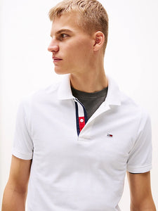 Tommy Jeans | Slim Fit Poloshirt aus reiner Bio-Baumwolle | YBR WHITE