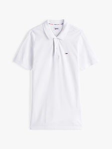 Tommy Jeans | Slim Fit Poloshirt aus reiner Bio-Baumwolle | YBR WHITE