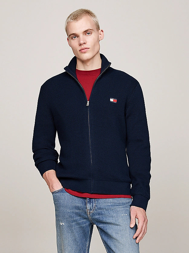 Tommy Jeans | Slim Fit Strickjacke | C1G Dark navy