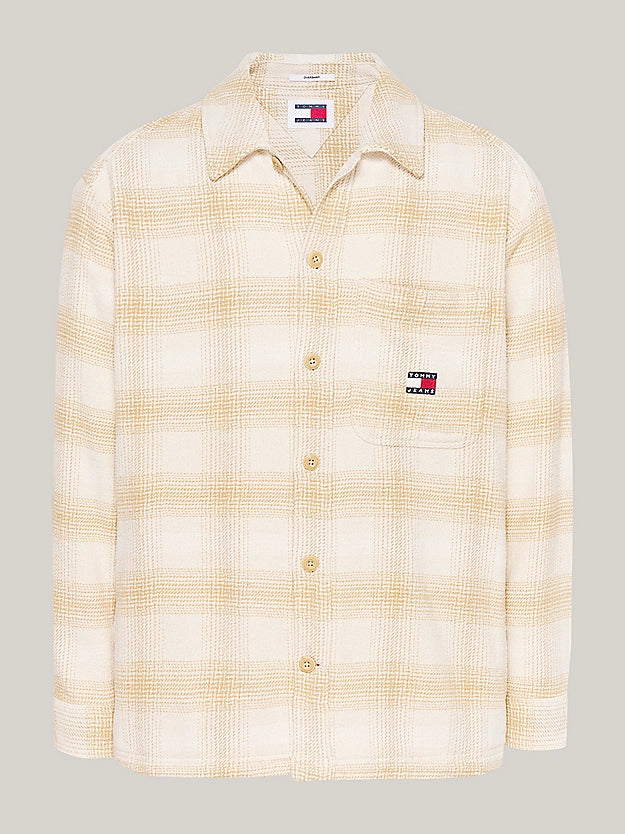 Tommy Jeans | Kariertes Regular Fit Overshirt aus Flanell | AB9 Gold