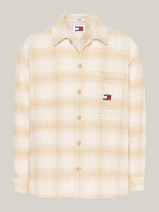 Tommy Jeans | Kariertes Regular Fit Overshirt aus Flanell | AB9 Gold