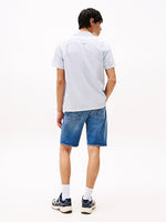 Lade das Bild in den Galerie-Viewer, Tommy Jeans | Regular Fit Kurzarm-Hemd aus Leinenmix | C3Q Sweet Blue
