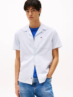 Lade das Bild in den Galerie-Viewer, Tommy Jeans | Regular Fit Kurzarm-Hemd aus Leinenmix | C3Q Sweet Blue
