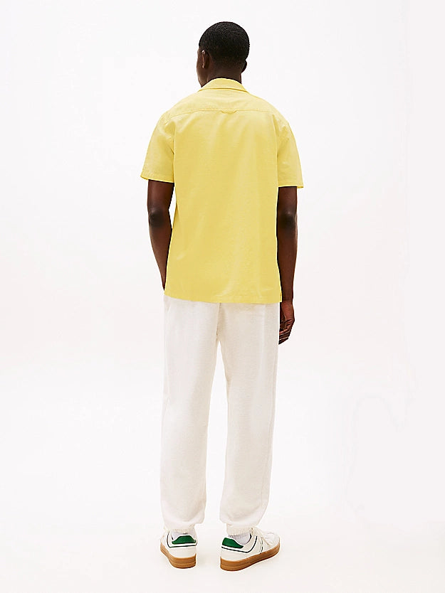 Tommy Jeans | Regular Fit Kurzarm-Hemd aus Leinenmix | ZGP YellDahlia