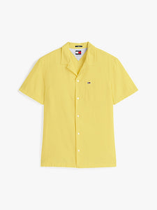 Tommy Jeans | Regular Fit Kurzarm-Hemd aus Leinenmix | ZGP YellDahlia