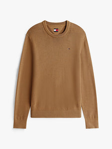 Tommy Jeans | Slim Fit Pullover mit Rundhalsausschnitt | GVP Pecan Nut