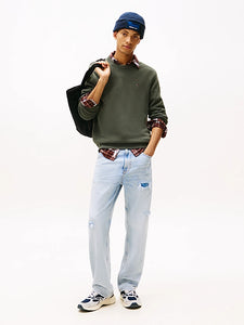 Tommy Jeans | Slim Fit Pullover mit Rundhalsausschnitt | MRH Green