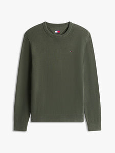 Tommy Jeans | Slim Fit Pullover mit Rundhalsausschnitt | MRH Green