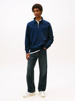 Lade das Bild in den Galerie-Viewer, Tommy Jeans | Relaxed Fit Pullover mit Waffelstrick | C1G Night navy
