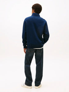 Tommy Jeans | Relaxed Fit Pullover mit Waffelstrick | C1G Night navy