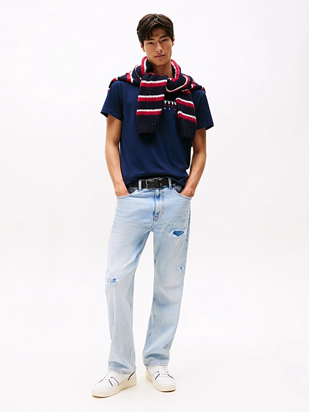 Tommy Jeans | Rundhals-T-Shirt aus Jersey mit Logo | C1G Night Navy