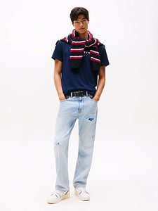 Tommy Jeans | Rundhals-T-Shirt aus Jersey mit Logo | C1G Night Navy