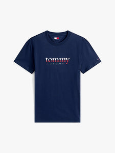 Tommy Jeans | Rundhals-T-Shirt aus Jersey mit Logo | C1G Night Navy