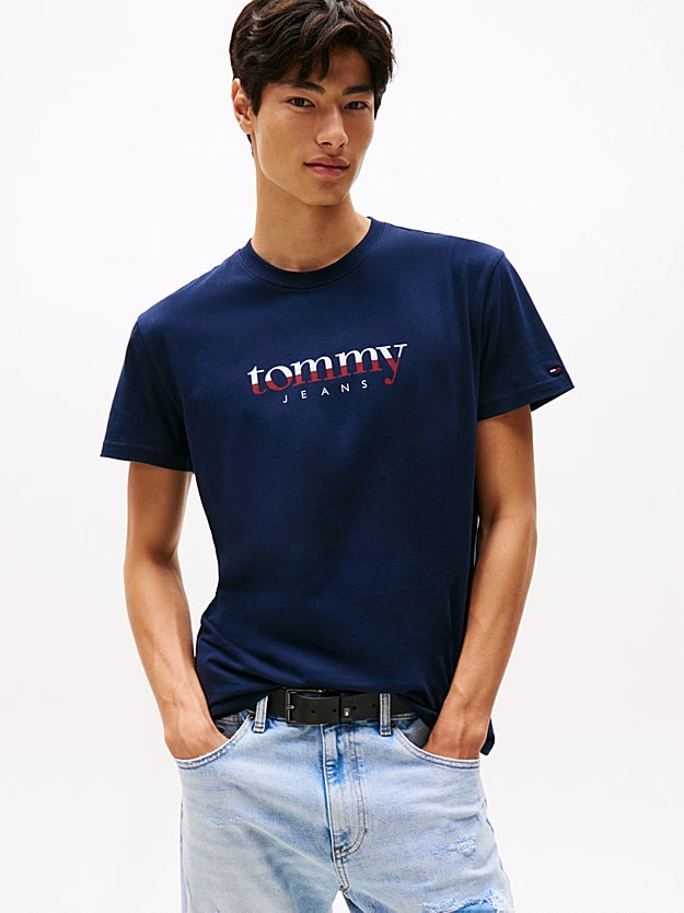 Tommy Jeans | Rundhals-T-Shirt aus Jersey mit Logo | C1G Night Navy