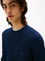 Lade das Bild in den Galerie-Viewer, Tommy Jeans | Grobstrick-Pullover mit Logo-Stickerei | C1G Night navy
