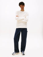 Lade das Bild in den Galerie-Viewer, Tommy Jeans | Grobstrick-Pullover mit Logo-Stickerei | YBH White
