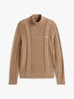 Lade das Bild in den Galerie-Viewer, Tommy Jeans | Zopfstrick-Pullover Slim Fit  mit Reißverschluss | 0HD Coastal

