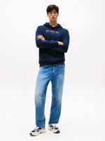 Lade das Bild in den Galerie-Viewer, Tommy Jeans | Terry-Hoodie mit Logo und Tunnelzug | C1G Night navy
