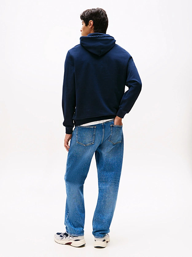 Tommy Jeans | Terry-Hoodie mit Logo und Tunnelzug | C1G Night navy
