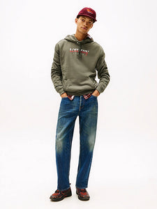 Tommy Jeans | Terry-Hoodie mit Logo und Tunnelzug | MRH Green
