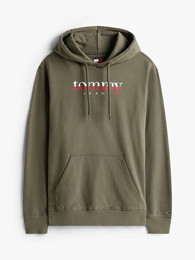 Tommy Jeans | Terry-Hoodie mit Logo und Tunnelzug | MRH Green
