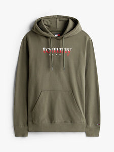 Tommy Jeans | Terry-Hoodie mit Logo und Tunnelzug | MRH Green