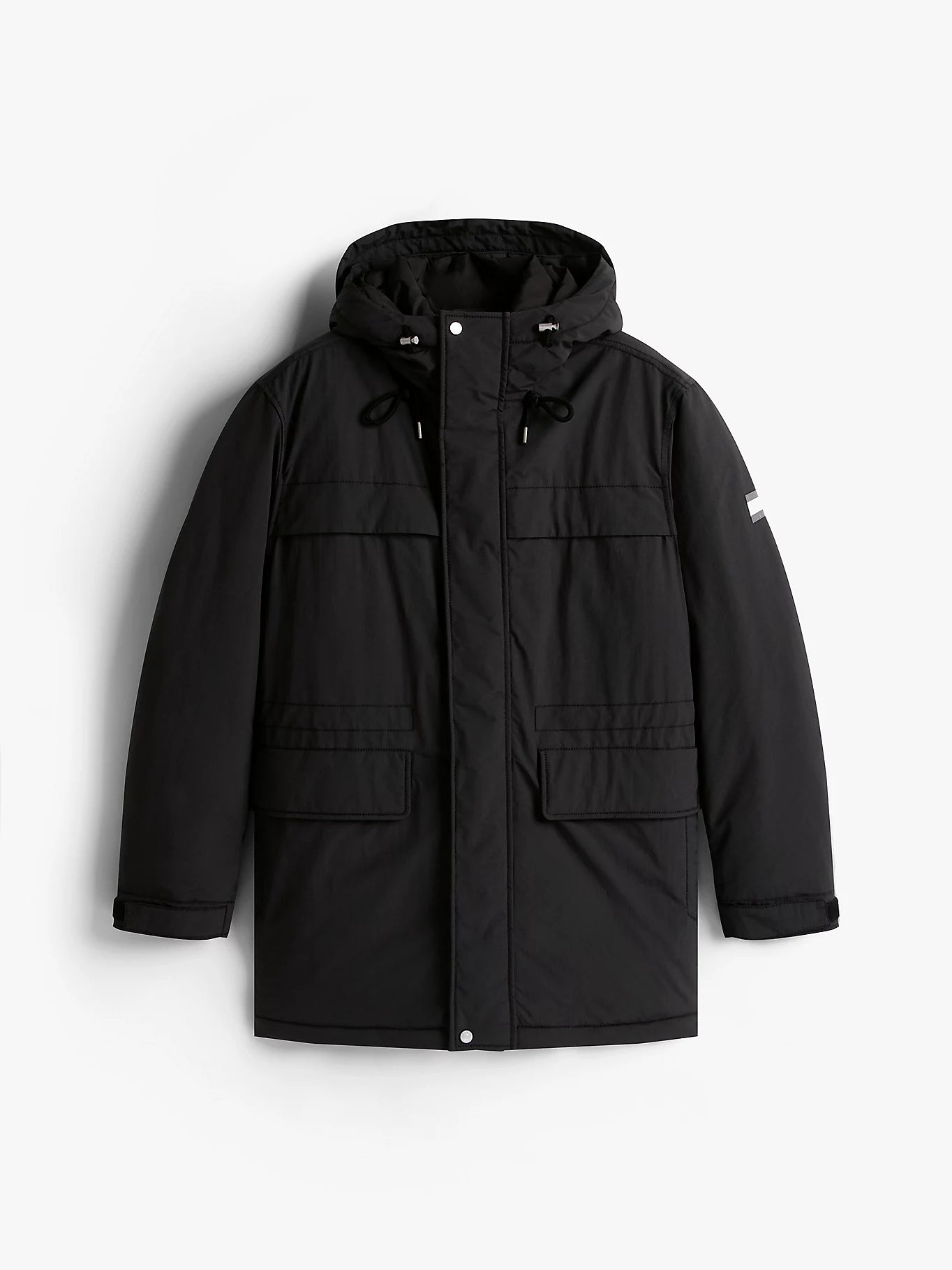 Tommy Jeans | Wasserabweisender, wattierter Relaxed Fit Parka | BDS black