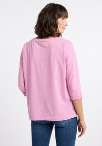 Elbsand | T-Shirt 3/4 - Veera  | 026 PINK MAUVE + CLOUD WHITE