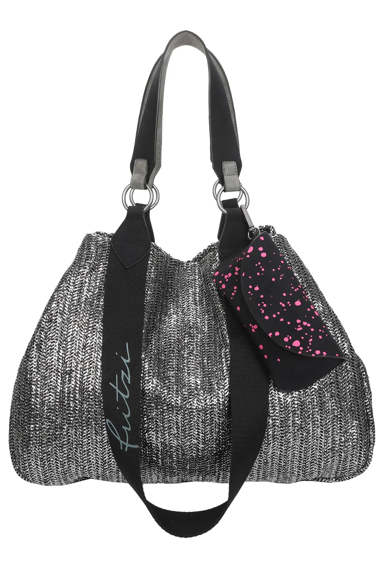 Fritzi aus Preußen | Izzy Medium Limited Painted Straw  | Silver Black