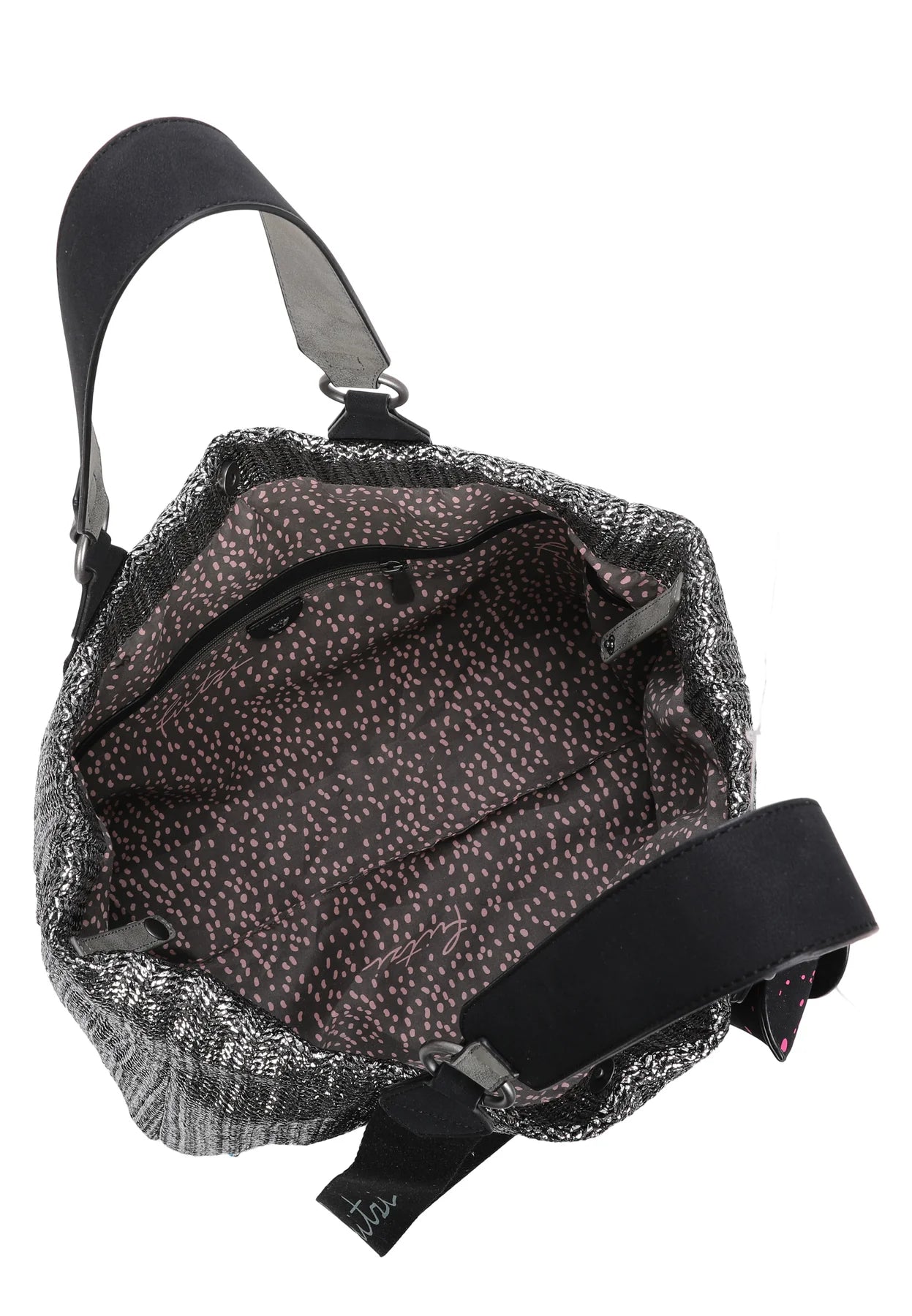Fritzi aus Preußen | Izzy Medium Limited Painted Straw  | Silver Black