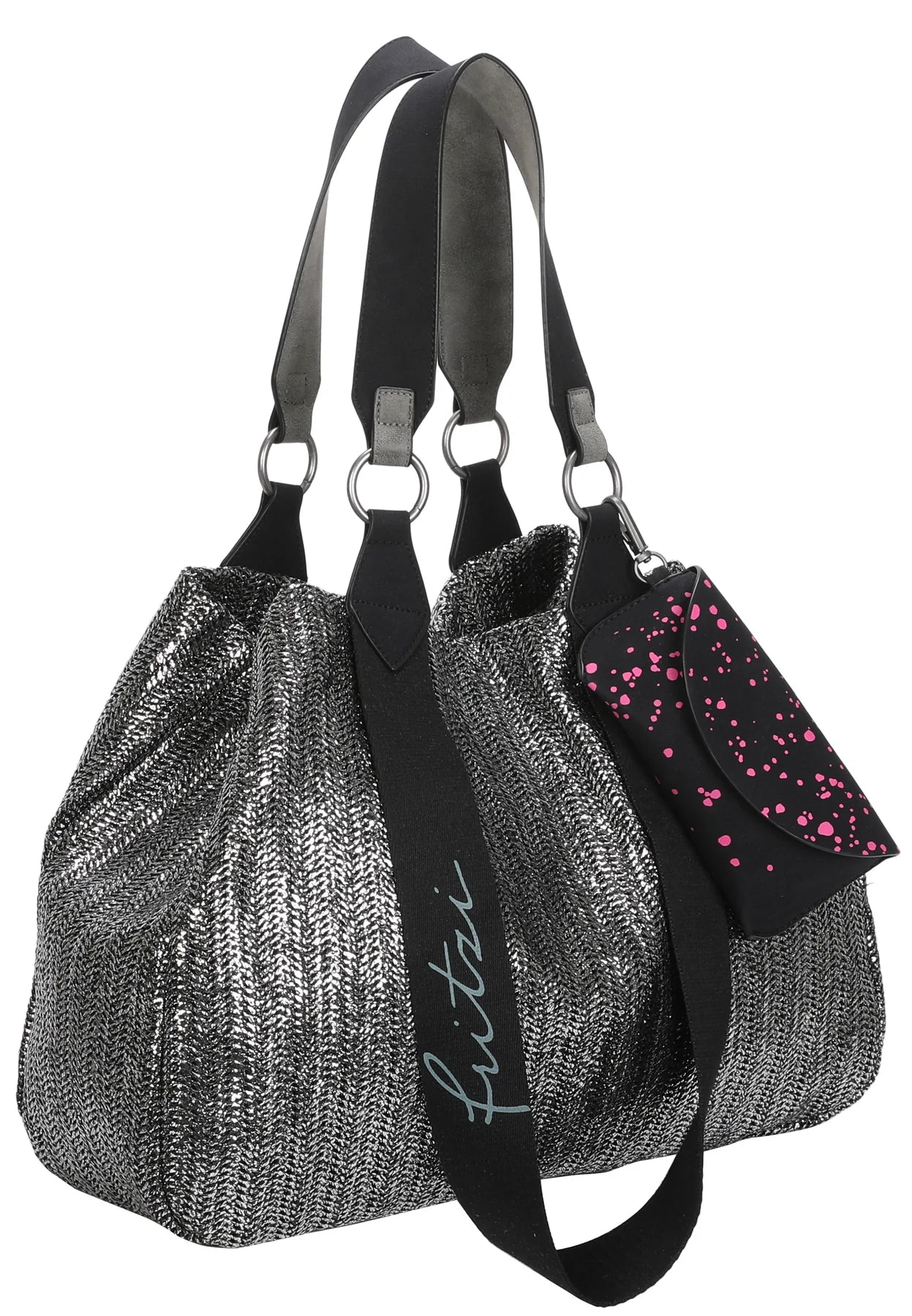 Fritzi aus Preußen | Izzy Medium Limited Painted Straw  | Silver Black