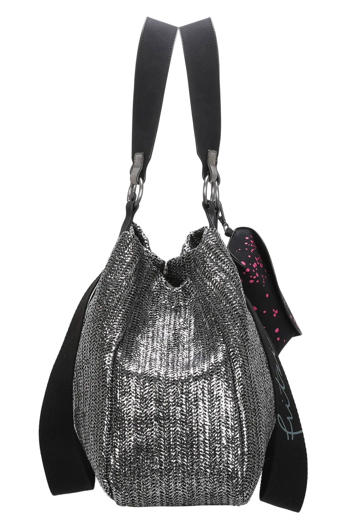 Fritzi aus Preußen | Izzy Medium Limited Painted Straw  | Silver Black