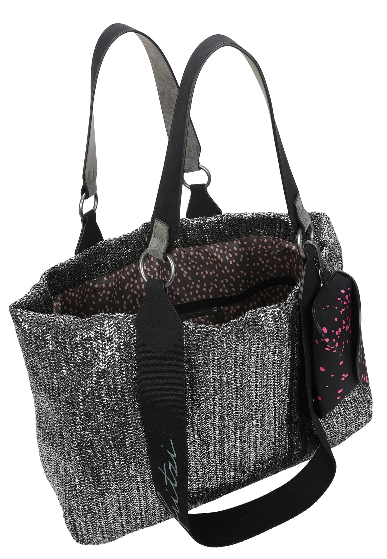 Fritzi aus Preußen | Izzy Medium Limited Painted Straw  | Silver Black