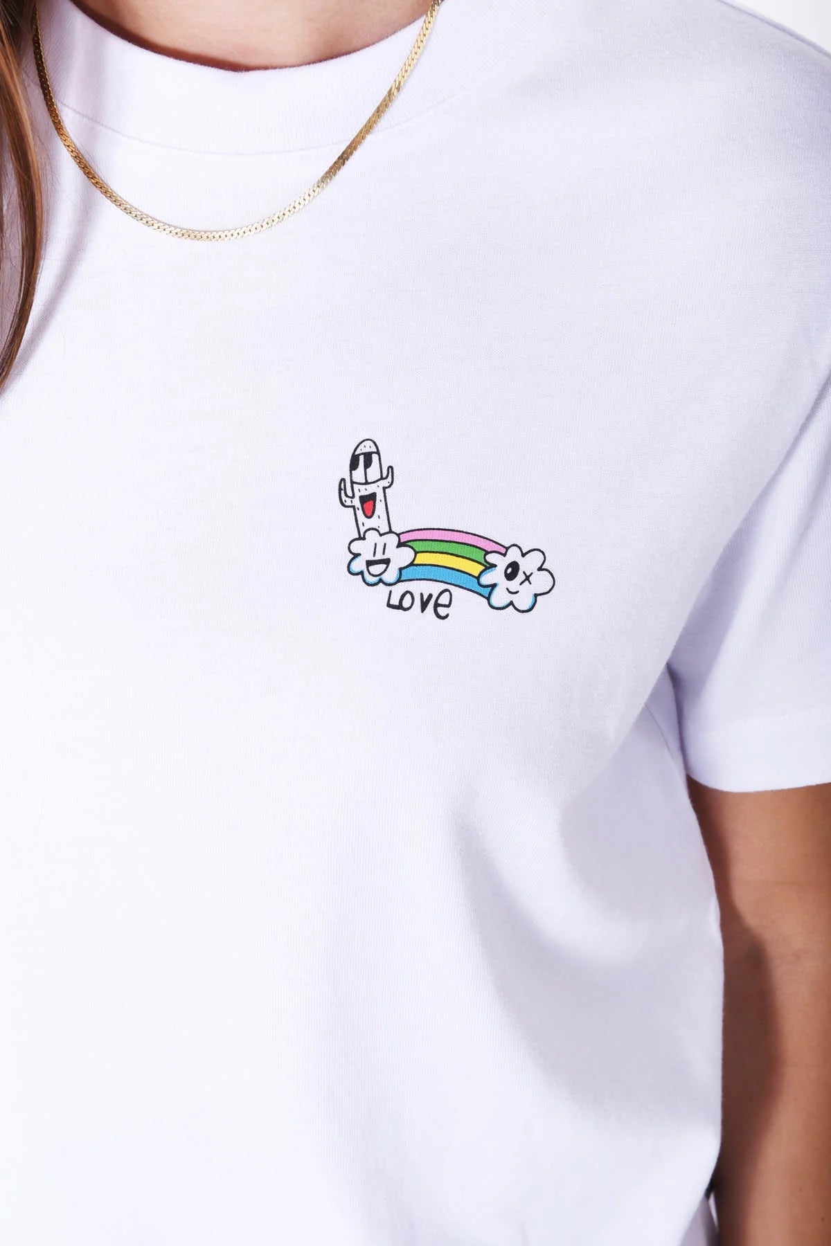 Kleinigkeit | Girls T-Shirt "Honk 1 Big Rainbow" | 010 weiss
