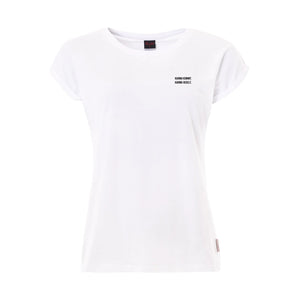 Kleinigkeit | T-Shirt Normalfit "Karma kommt" | 010 white