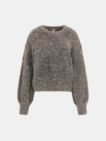 Lade das Bild in den Galerie-Viewer, Guess | Flauschiger Lurex Pullover | F14Z TAUPE MUL
