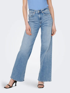 ONLY | MADISON Hohe Taille Weiter Beinschnitt Jeans | 902 hellused