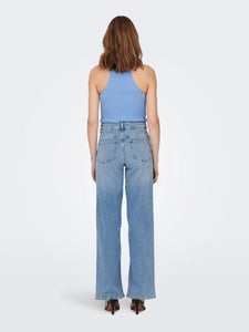 ONLY | MADISON High Waist Wide Leg Jeans | 902 hellused