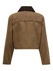 ONLY | CAVA COLLAR Jacke | Biste chocolate Torte